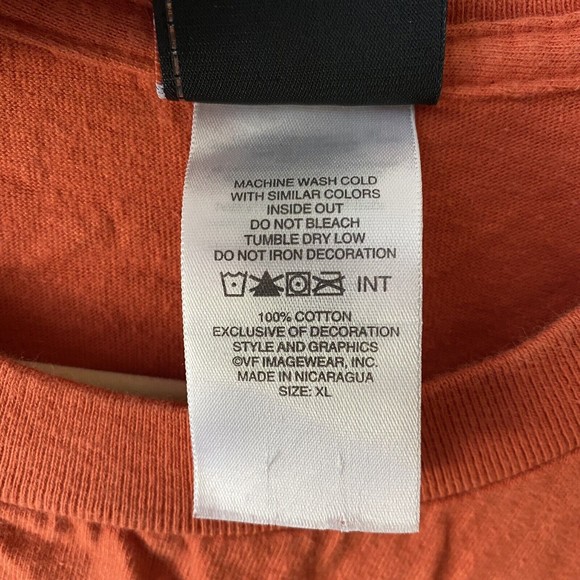 Harley Davidson Mens Shirt Size XL Graphic Motorcycle Short Sleeve Orange - Picture 6 of 6